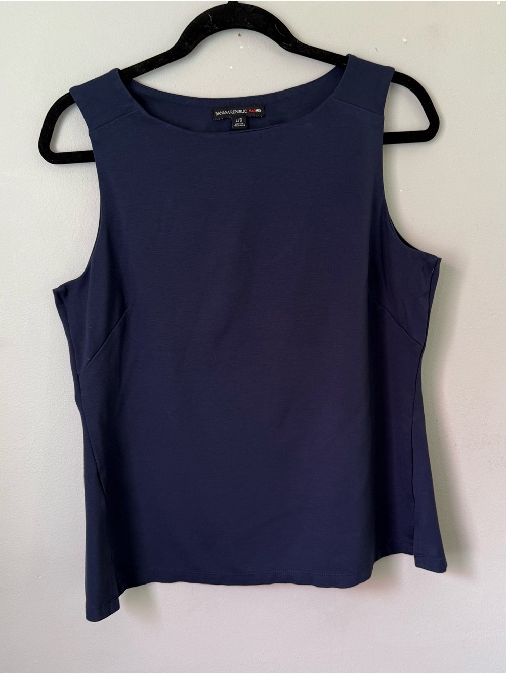 Banana Republic Deep Navy Sleeveless Shell Tank